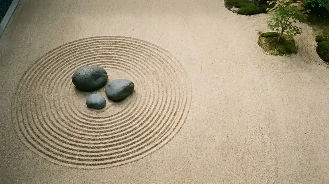 博彩平台 书斋枯山水沙盘全景